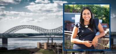 a woman and a bridge